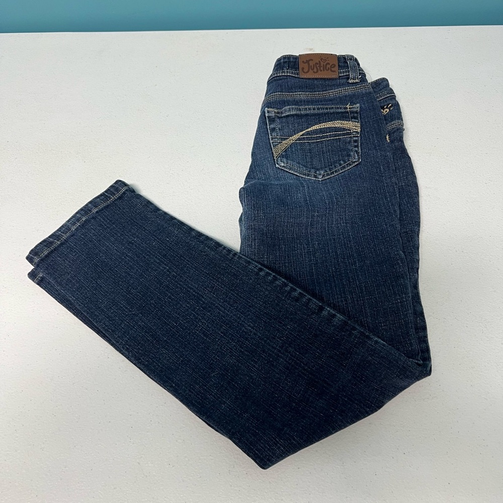 Justice Dark Blue Denim simply low jeans size 12 R
